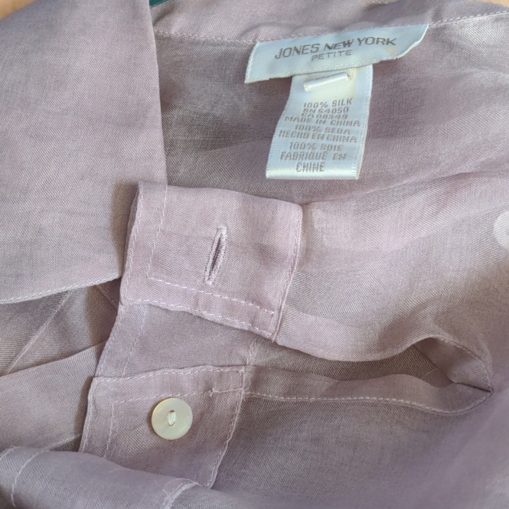 Sheer Lilac Button Down - image 3
